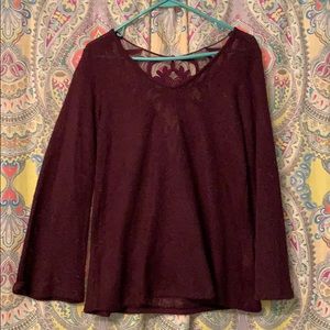 Bell sleeve sweater tunic